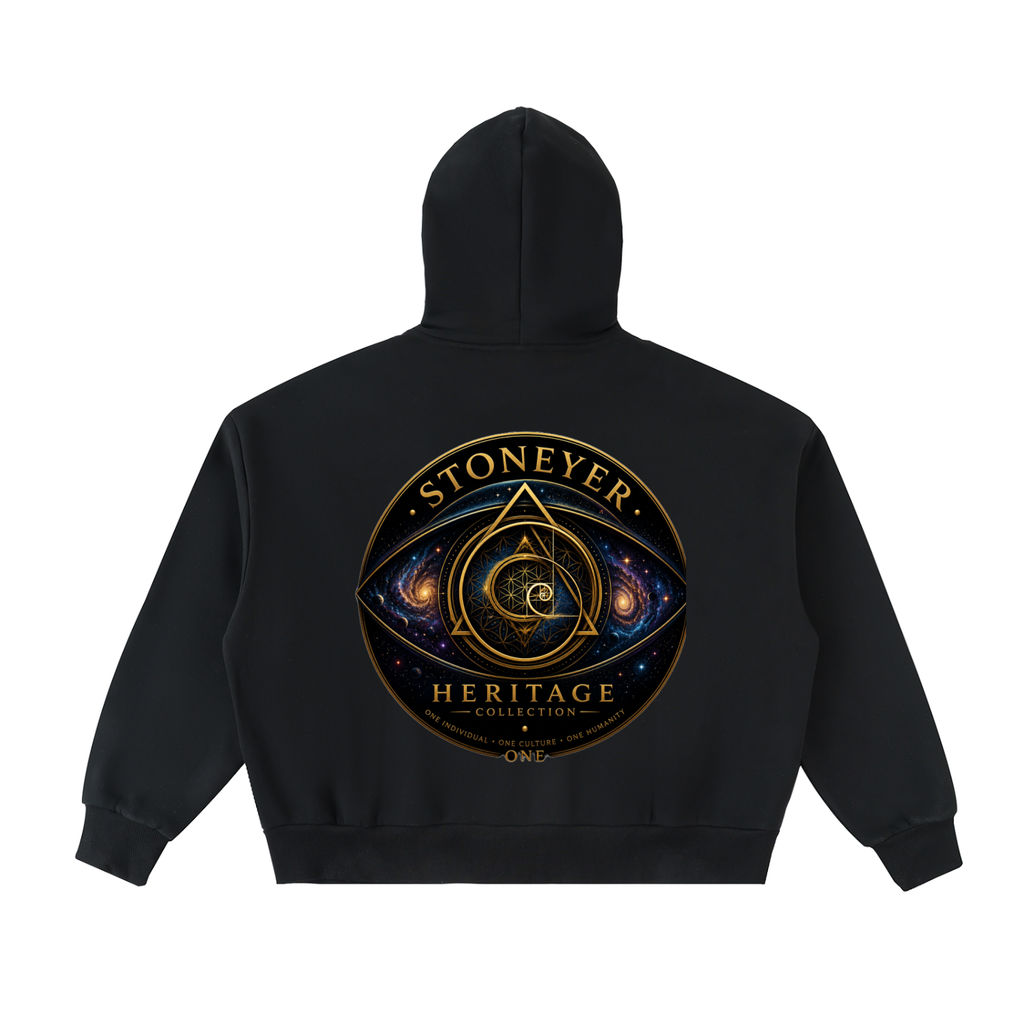 StoneYer Heritage Orginal Founding Fleeced Full-Zip Boxy Hoodie