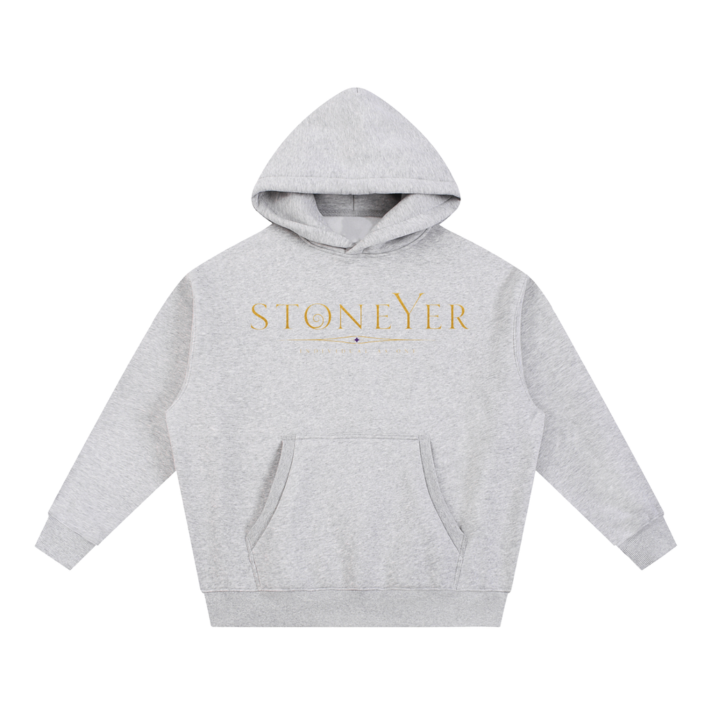 StoneYer See Essential Ballance Oversized Boxy Fit Fleece Hoodie