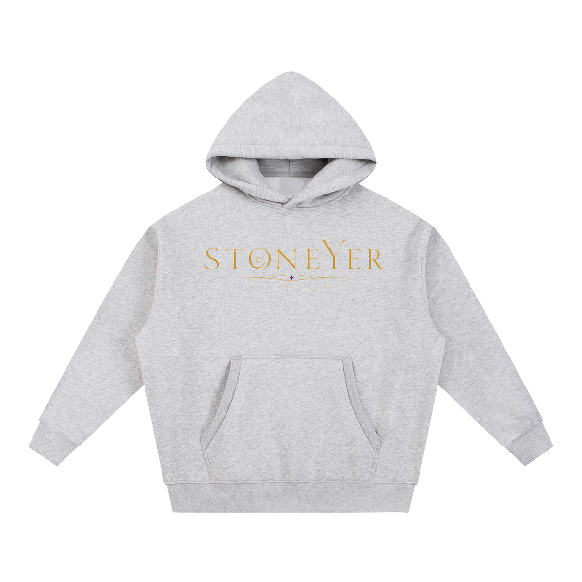 StoneYer See Essential Ballance Oversized Boxy Fit Fleece Hoodie