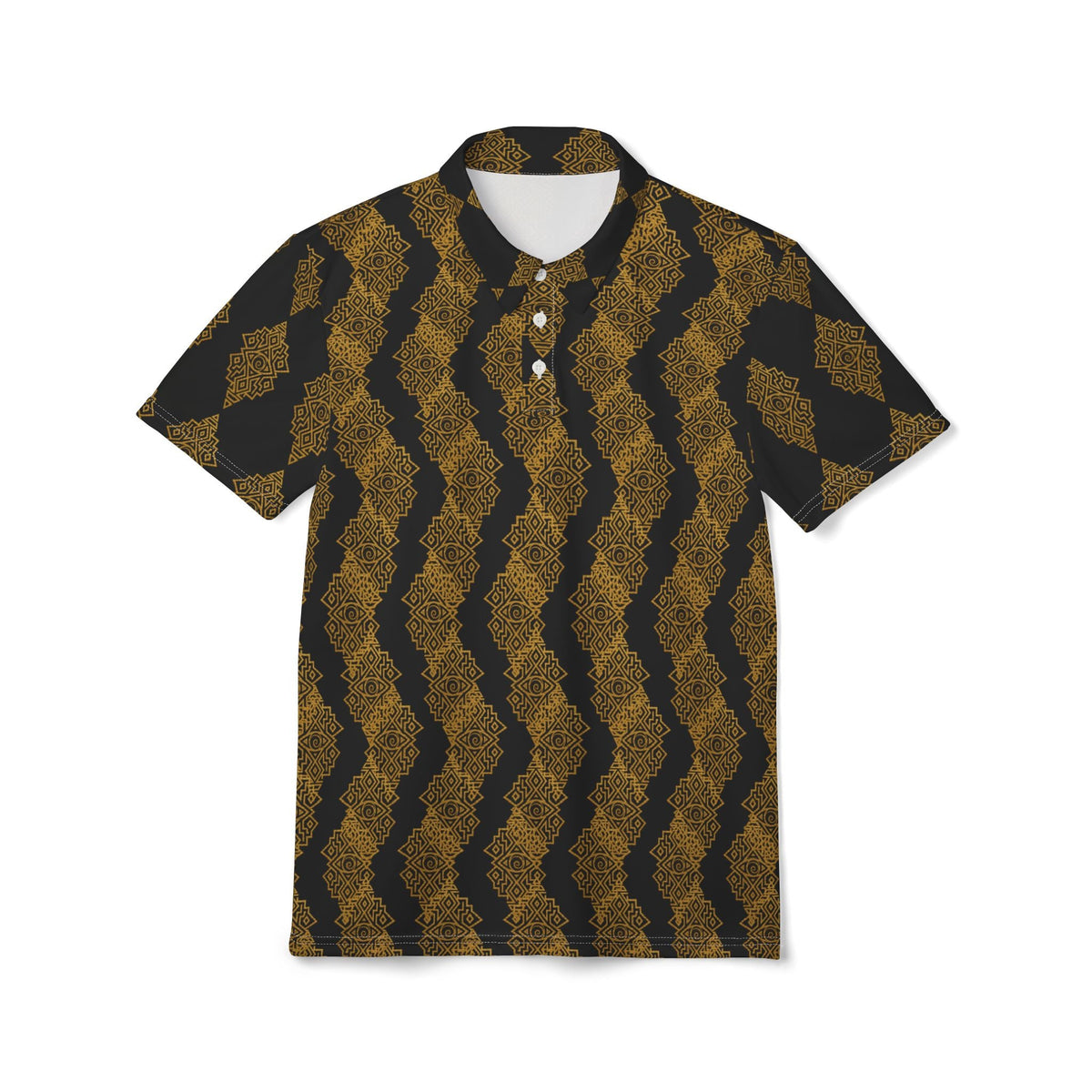 Unity is Gold eagle Snake-Scale Pattern Polo