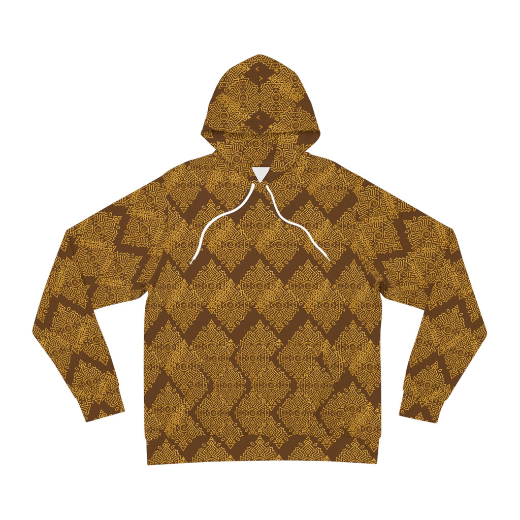 StoneYer Power Print Fashion Hoodie – All-Over Brown Python Pattern
