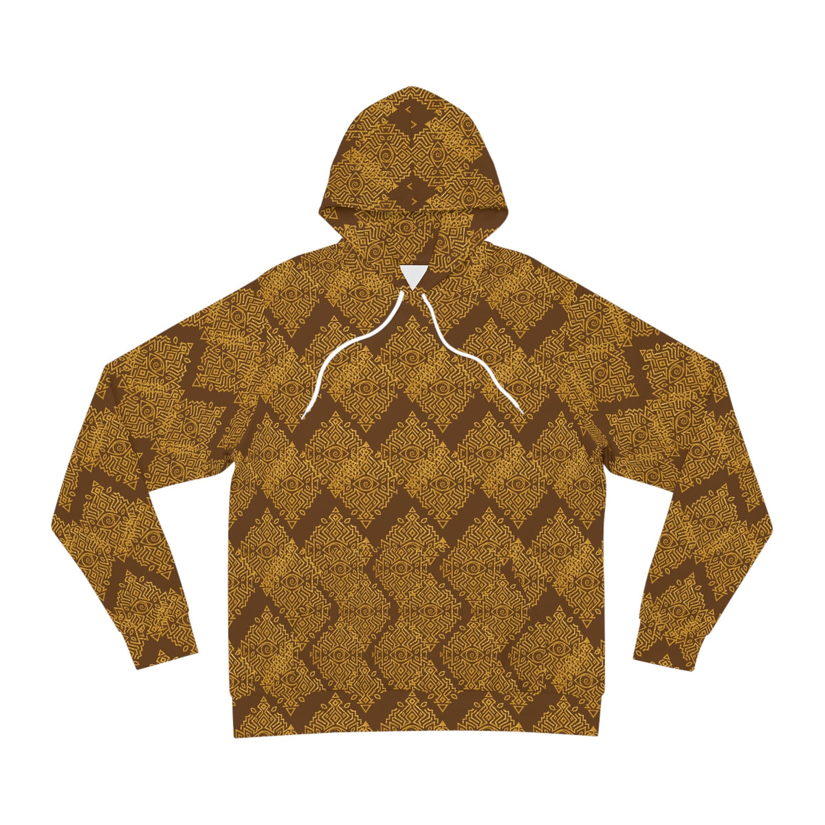 StoneYer Power Print Fashion Hoodie – All-Over Brown Python Pattern