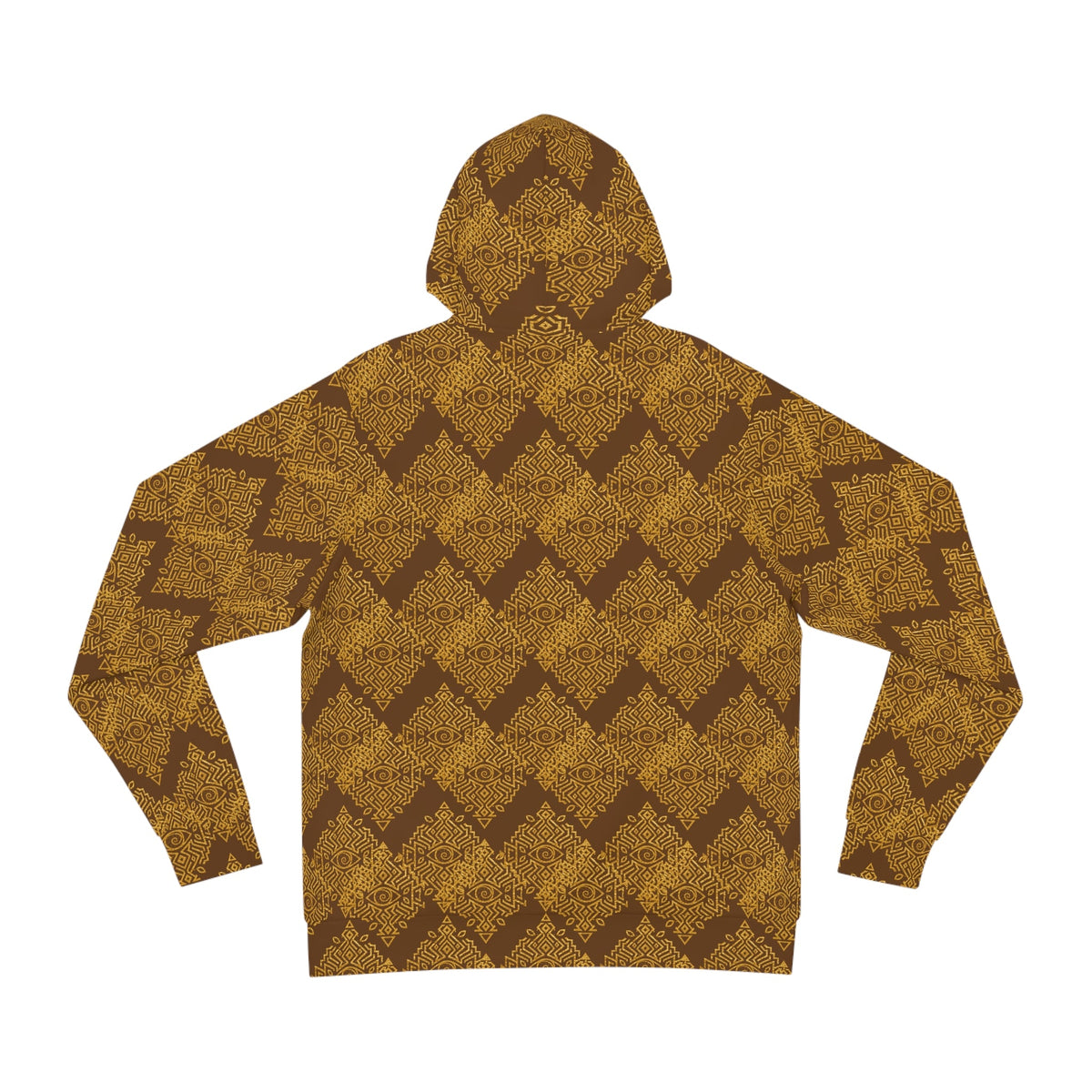 StoneYer Power Print Fashion Hoodie – All-Over Brown Python Pattern