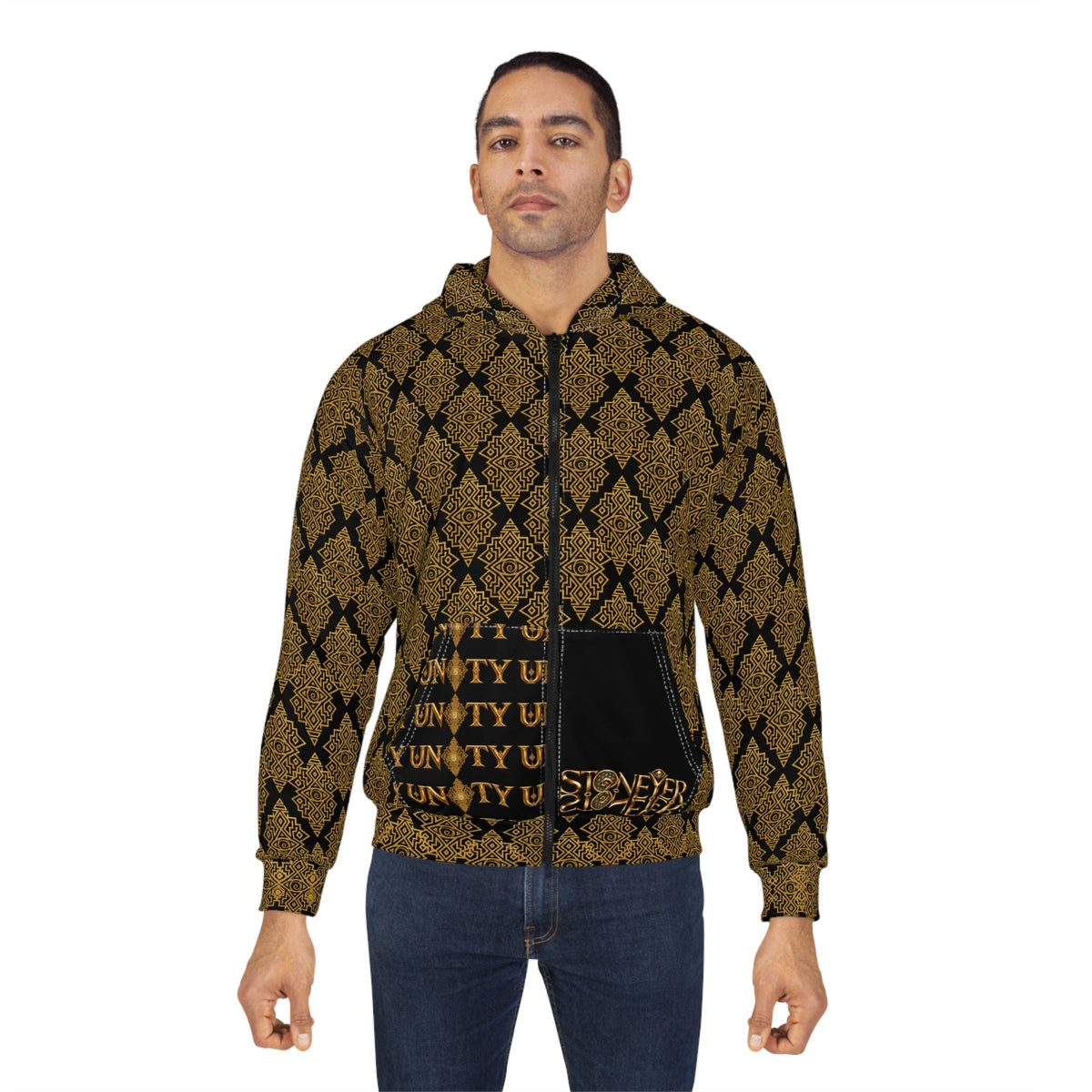 StoneYer Unity YouInTeye Flame Zip Hoodie