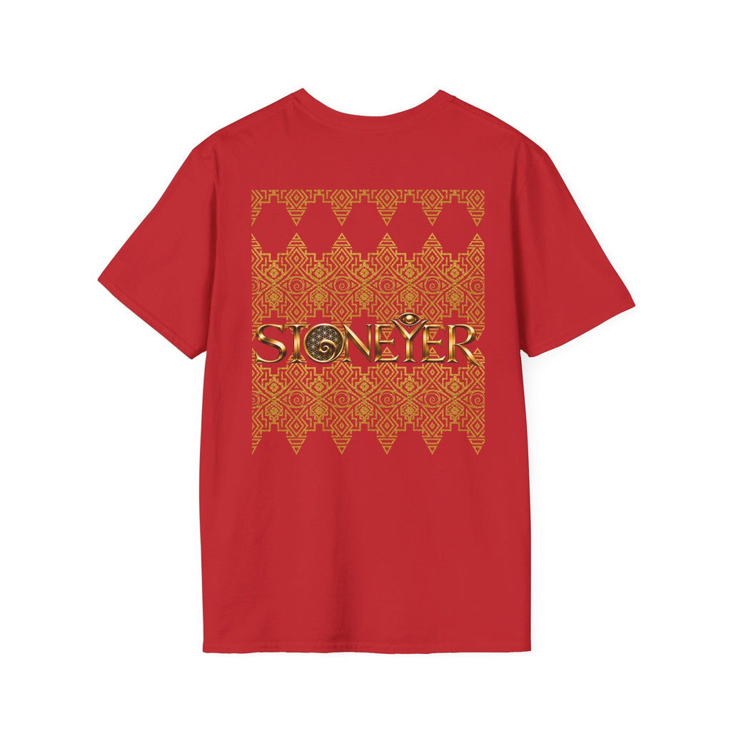 Protection Masculine Geometric  T-Shirt — Sacred Symbol Tee with Mandala Center