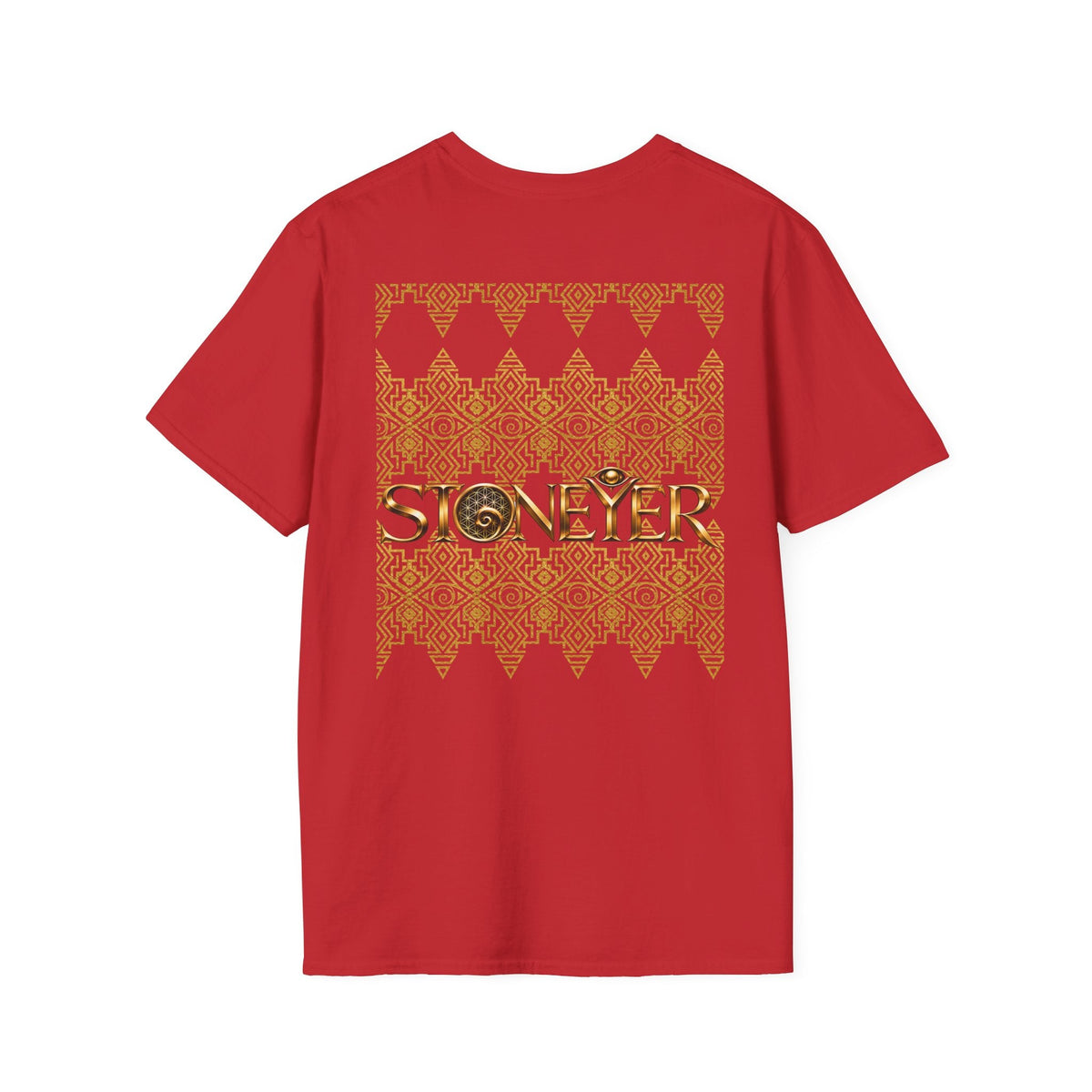 Protection Masculine Geometric  T-Shirt — Sacred Symbol Tee with Mandala Center