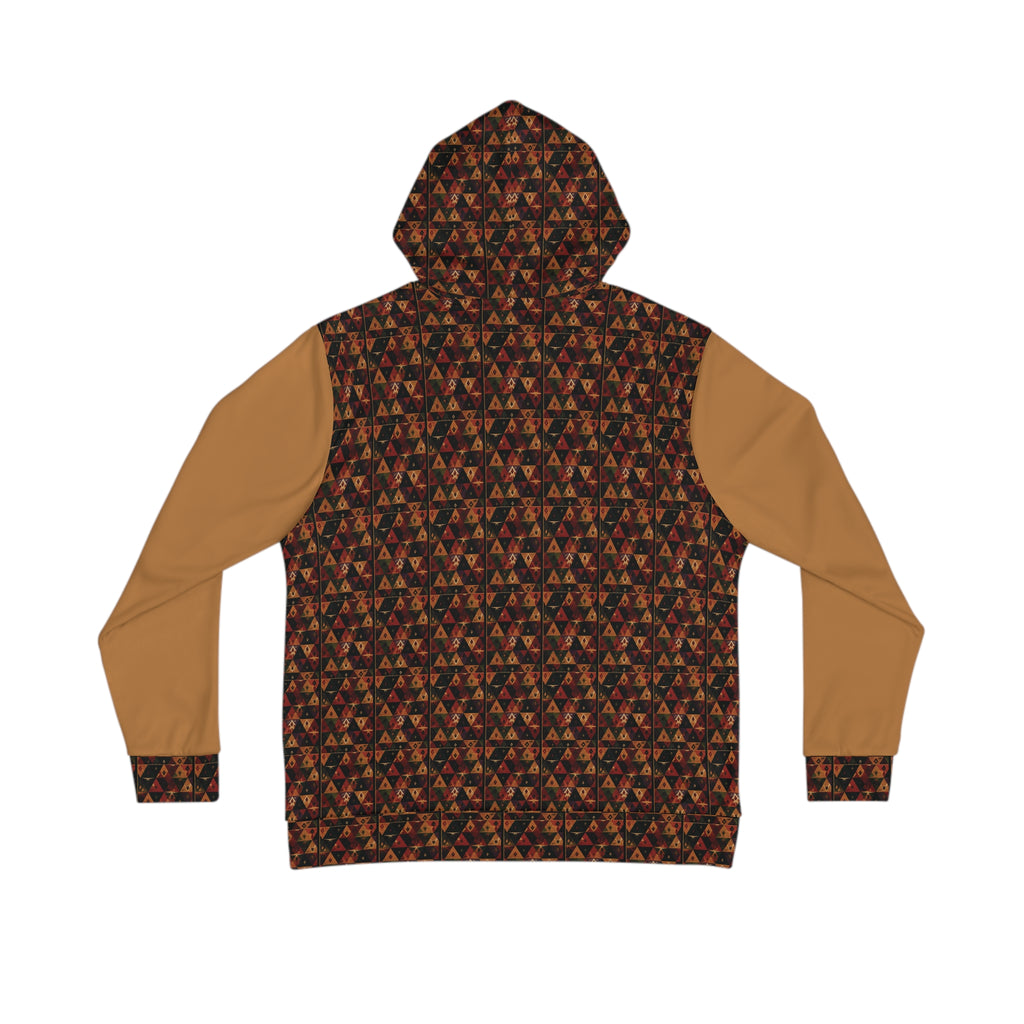 Andes Mountain Ancestorial Inspired Tribal Print Combined with Tigre Biblical Cross Design Hoodie