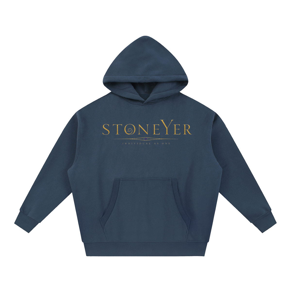 StoneYer See Essential Ballance Oversized Boxy Fit Fleece Hoodie