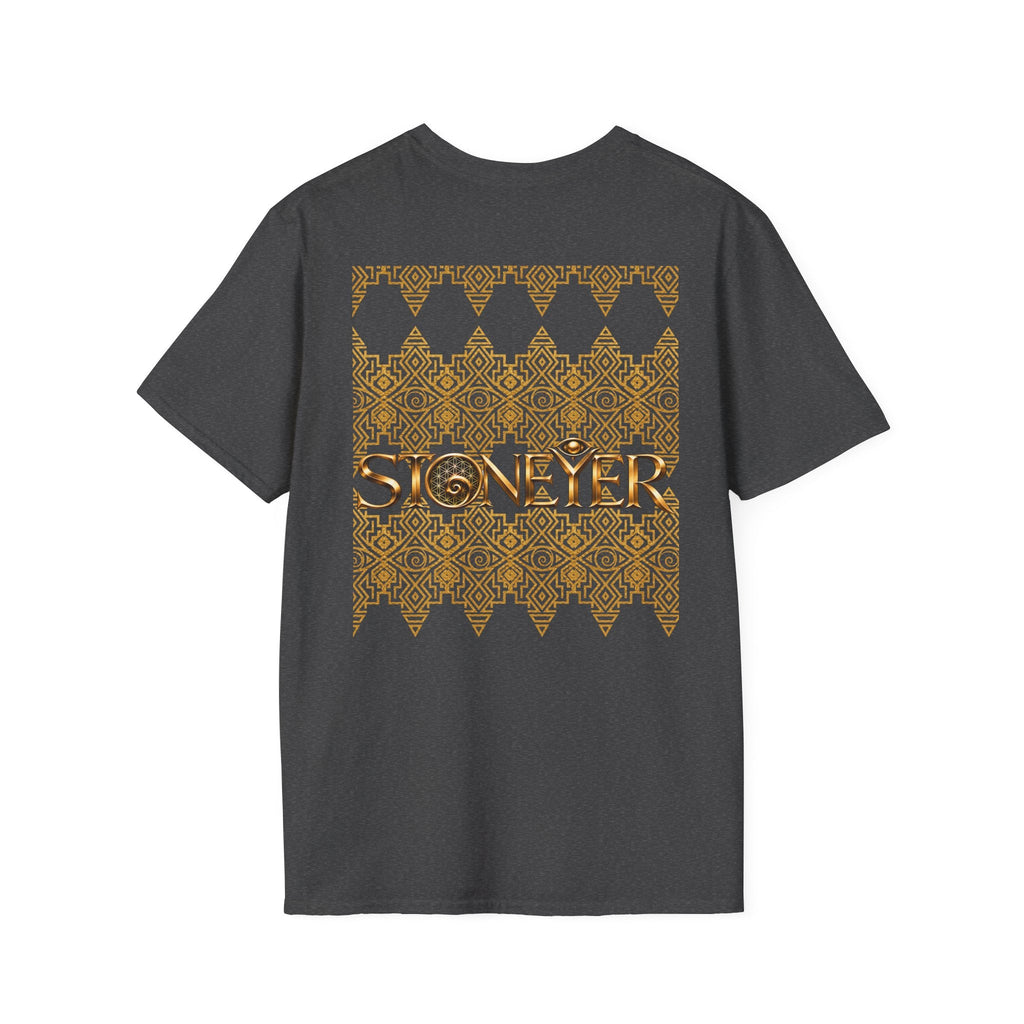 Protection Masculine Geometric  T-Shirt — Sacred Symbol Tee with Mandala Center