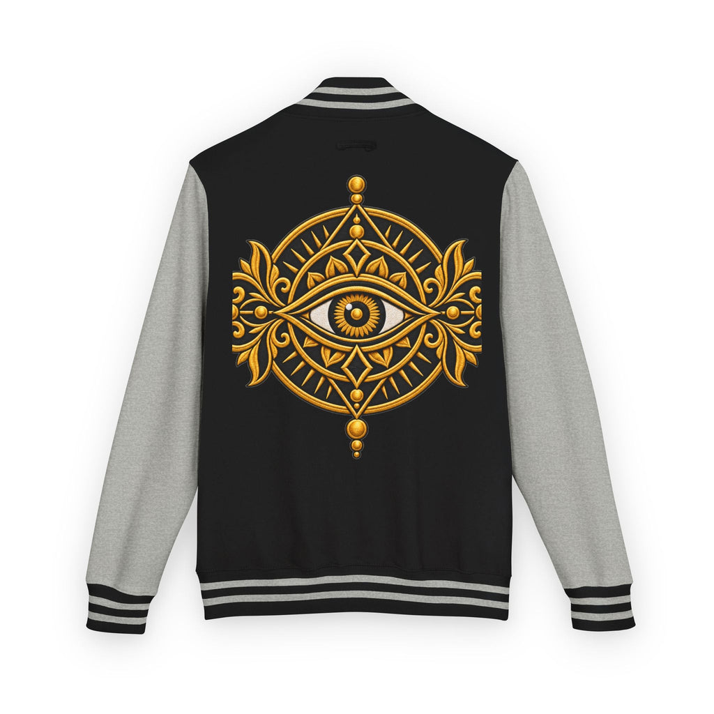 Mystic Eye Letterman Jacket — Vintage Gold Occult Varsity Jacket