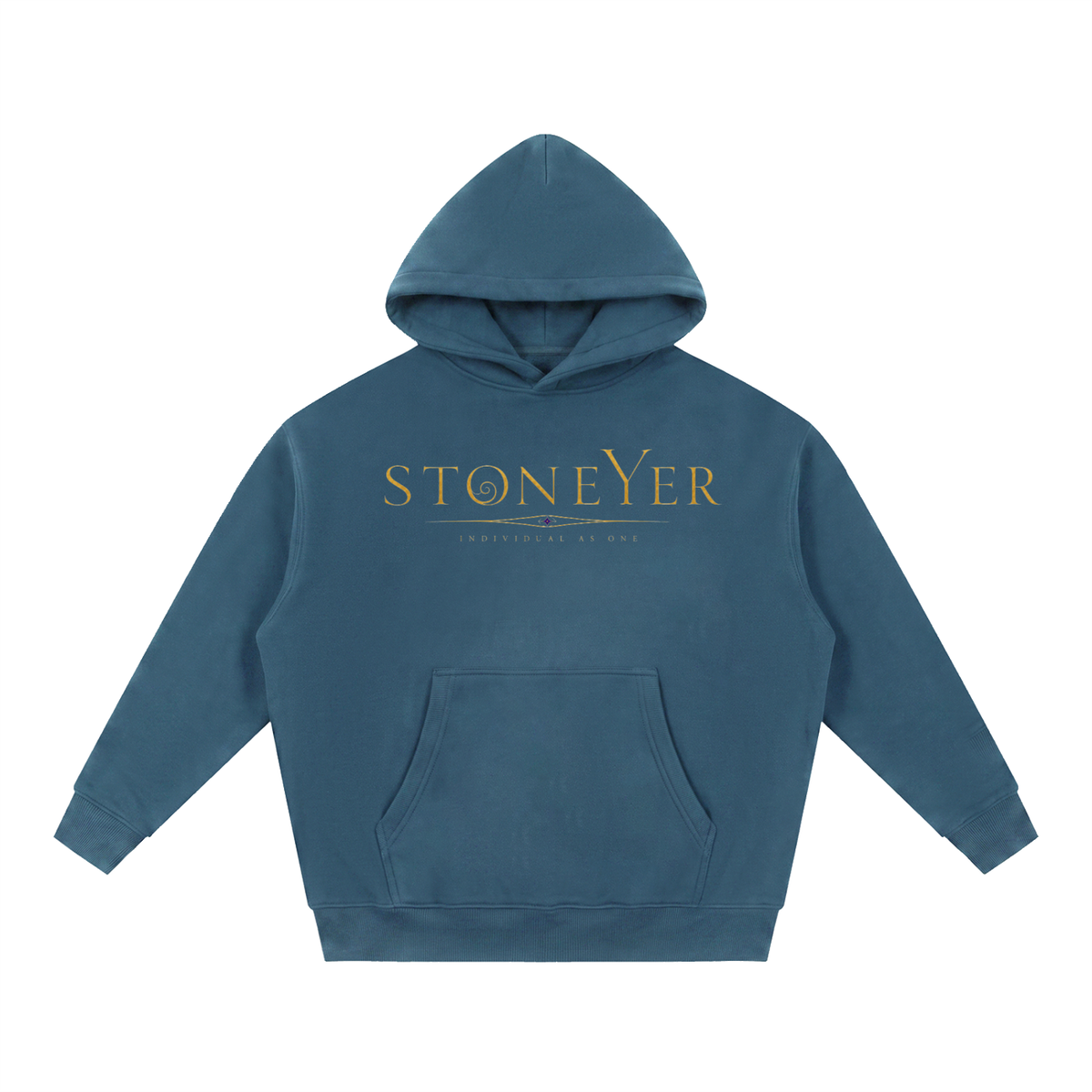 StoneYer See Essential Ballance Oversized Boxy Fit Fleece Hoodie