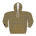 StoneYer Unity in Power Knit-Pattern Hoodie – Vintage Mustard All-Over Print