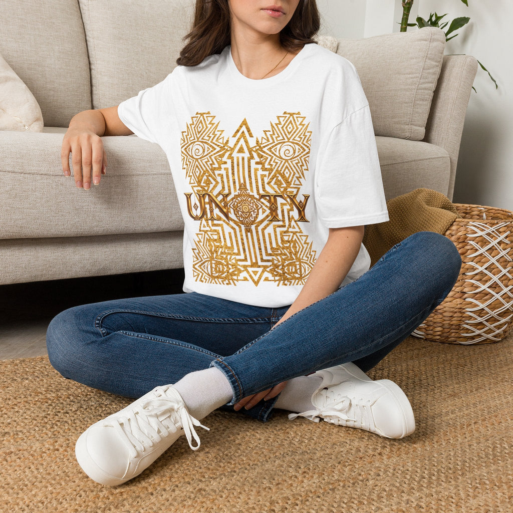 Protection Masculine Geometric  T-Shirt — Sacred Symbol Tee with Mandala Center