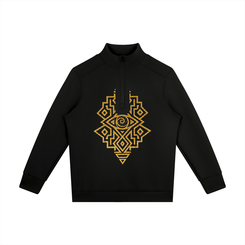 Stoneyer Tribal Print Men's Quarter Zip Sweatshirt