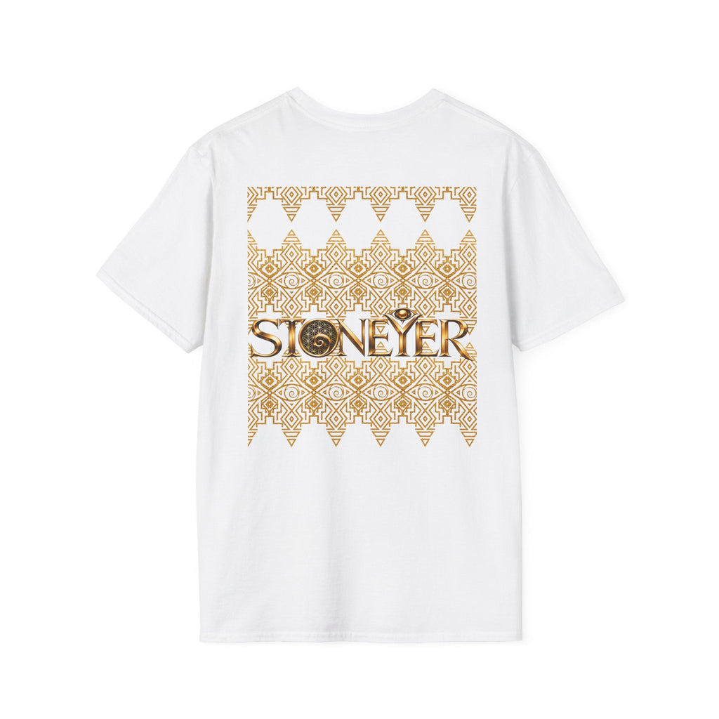 Protection Masculine Geometric  T-Shirt — Sacred Symbol Tee with Mandala Center