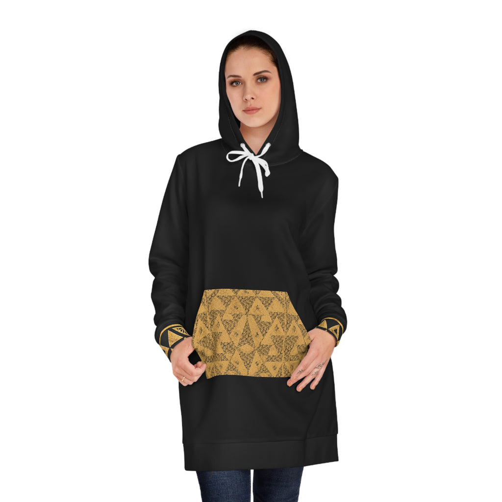 Tree of Life Tribal Pattern Hoodie Dress | Floral Geometric AOP