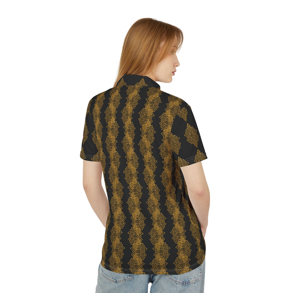 Unity is Gold eagle Snake-Scale Pattern Polo