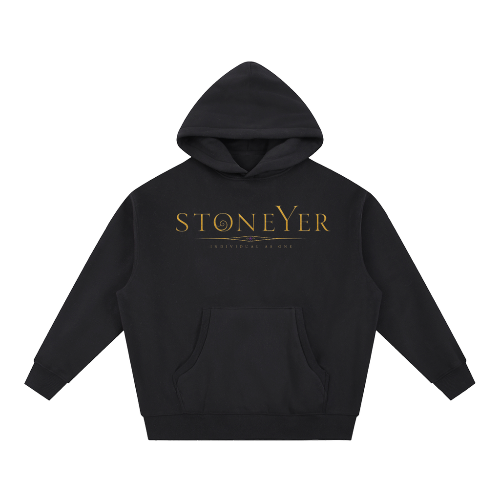 StoneYer See Essential Ballance Oversized Boxy Fit Fleece Hoodie