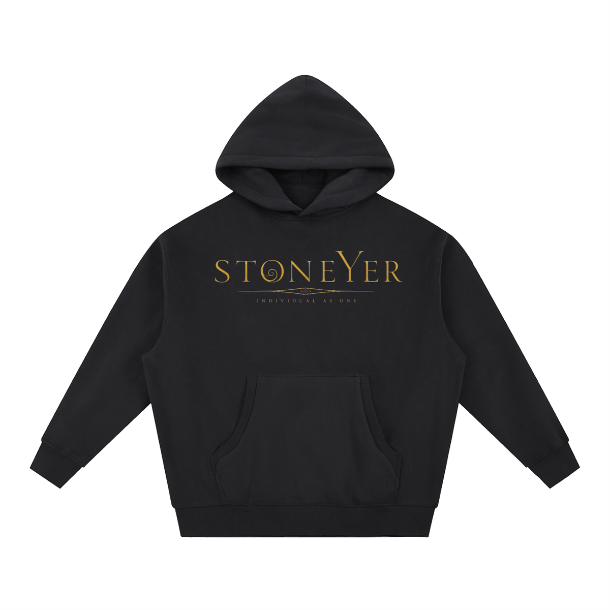 StoneYer See Essential Ballance Oversized Boxy Fit Fleece Hoodie
