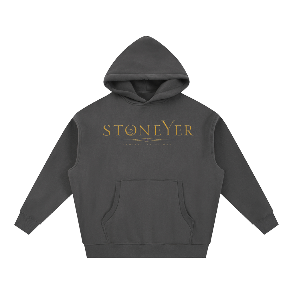 StoneYer See Essential Ballance Oversized Boxy Fit Fleece Hoodie