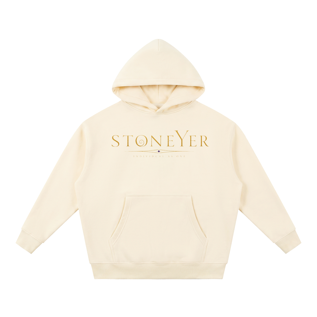 StoneYer See Essential Ballance Oversized Boxy Fit Fleece Hoodie