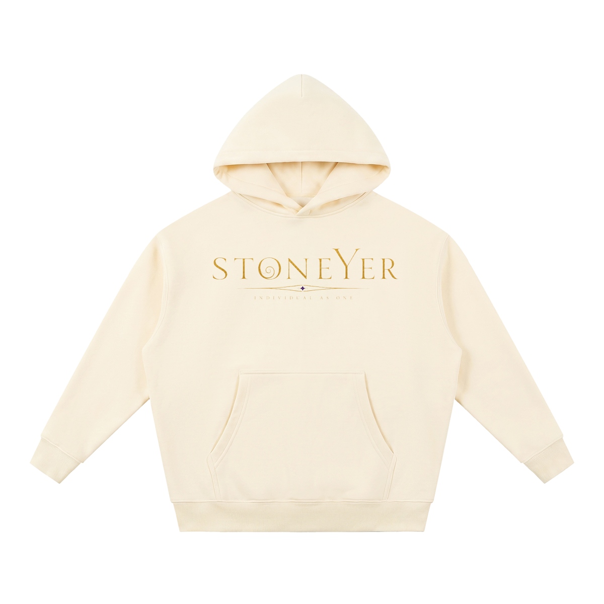 StoneYer See Essential Ballance Oversized Boxy Fit Fleece Hoodie
