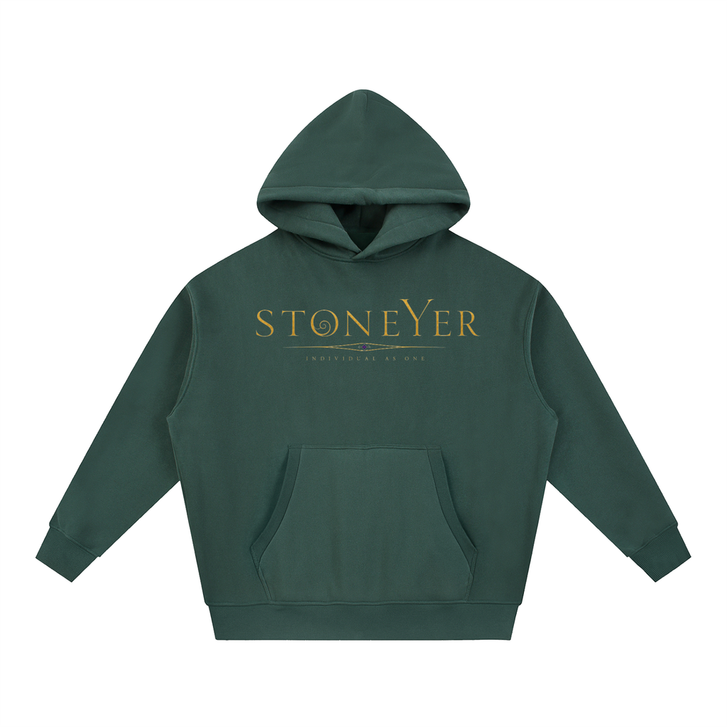StoneYer See Essential Ballance Oversized Boxy Fit Fleece Hoodie