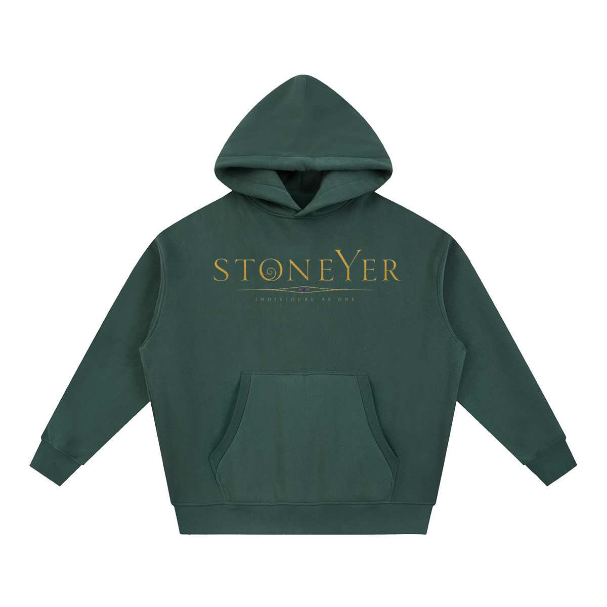 StoneYer See Essential Ballance Oversized Boxy Fit Fleece Hoodie