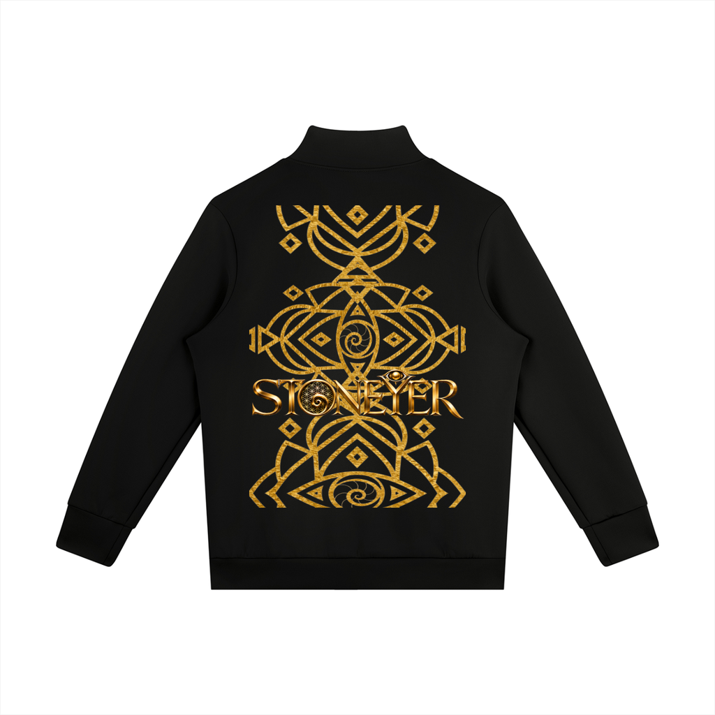 Stoneyer Tribal Print Men's Quarter Zip Sweatshirt