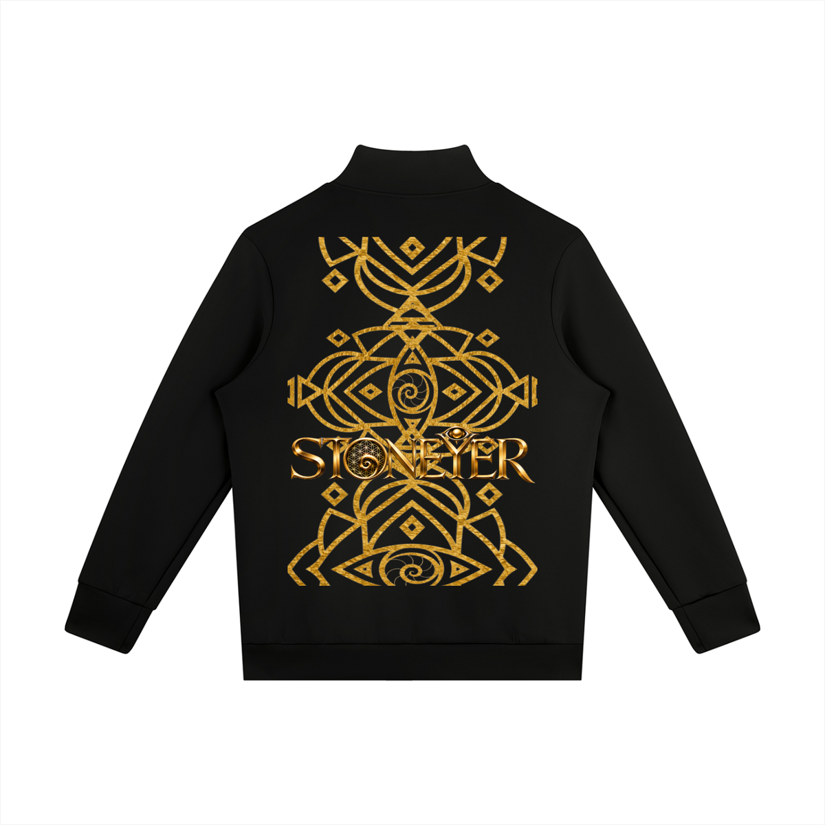 Stoneyer Tribal Print Men's Quarter Zip Sweatshirt